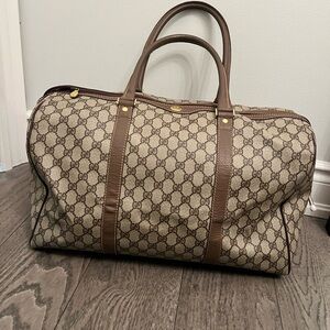 Authentic Gucci Boston Monogram Duffel Bag